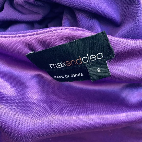 MAX & CLEO one-shoulder cocktail dress size 6 - Picture 3 of 12